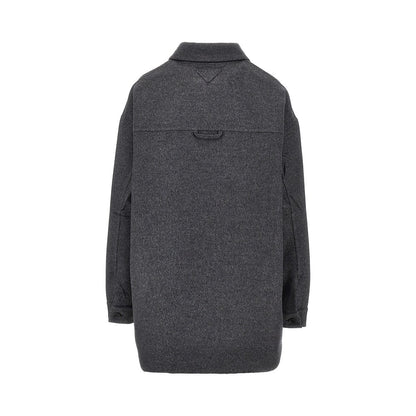 PRADA Cashwool and Re-Nylon reversible overshirt
