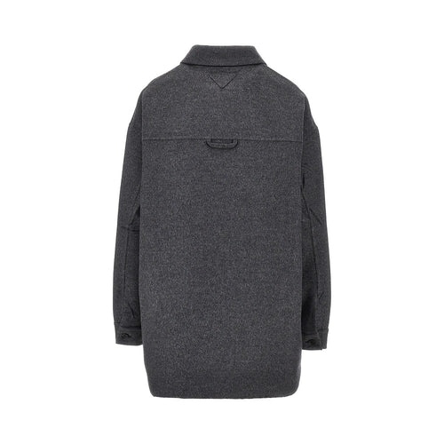 PRADA Cashwool and Re-Nylon reversible overshirt