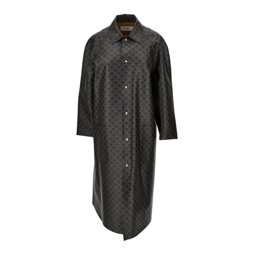 Celine Triomphe coated fabric coat