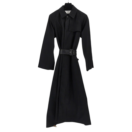 Celine Gabardine trench coat with leather belt