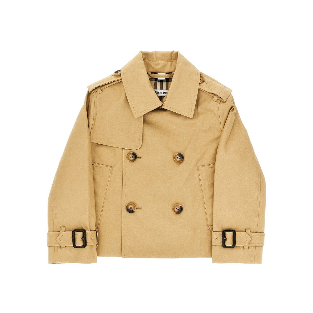 BURBERRY Cotton twill short trench coat