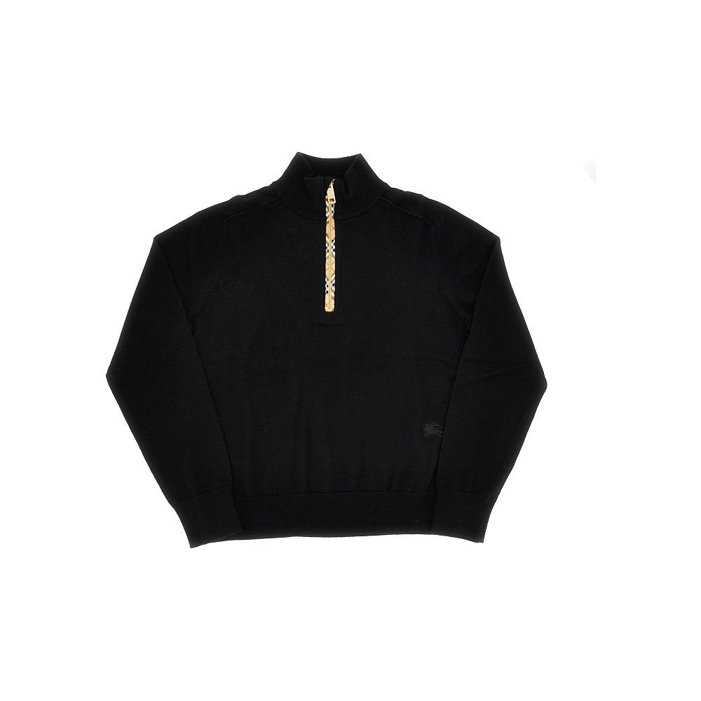 BURBERRY Half-zip wool sweater