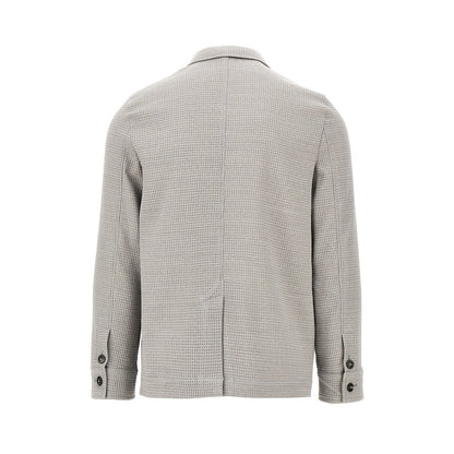 EMPORIO ARMANI Waffle jersey jacket with zip closure