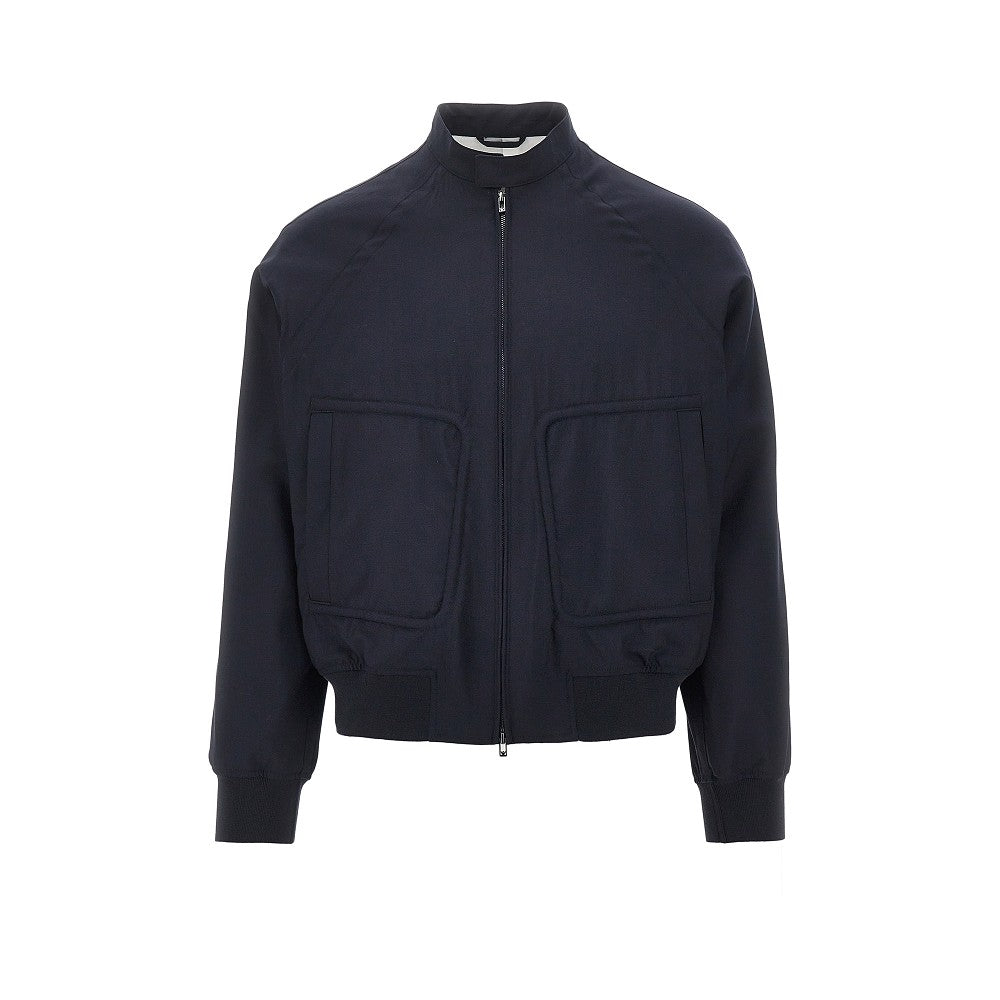 EMPORIO ARMANI Light wool bomber jacket