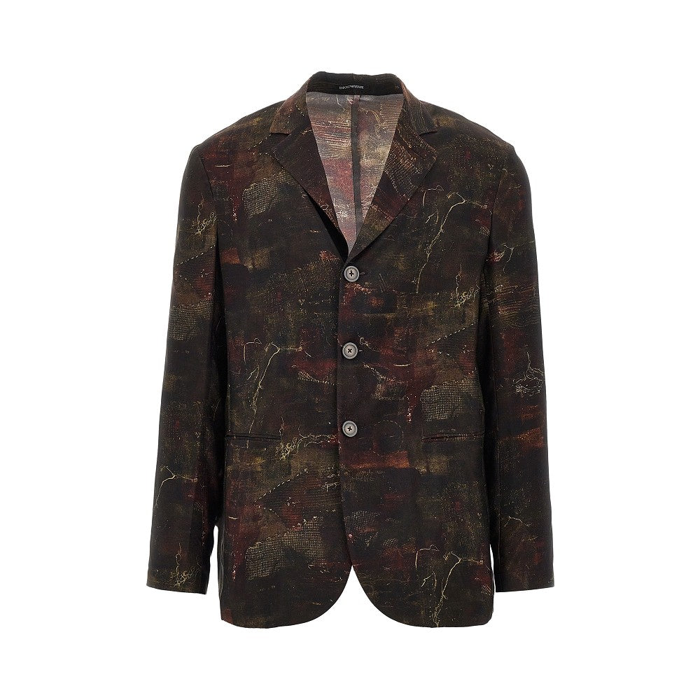 EMPORIO ARMANI Cupro twill jacket