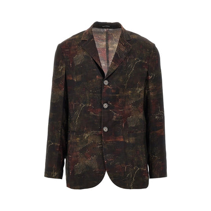 EMPORIO ARMANI Cupro twill jacket