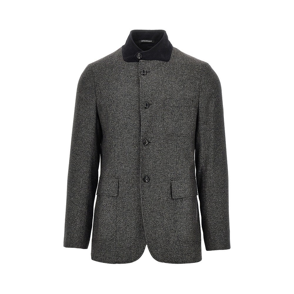 EMPORIO ARMANI Mouliné kniited jacket