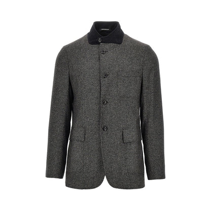 EMPORIO ARMANI Mouliné kniited jacket