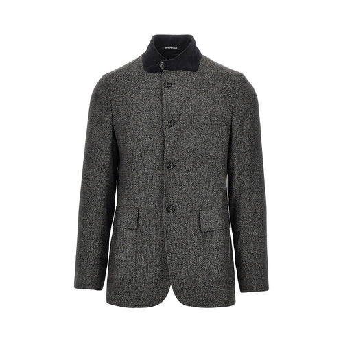 EMPORIO ARMANI Mouliné kniited jacket