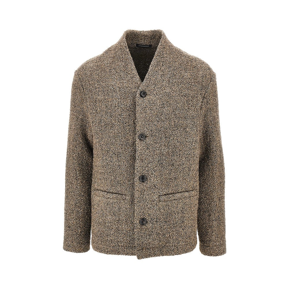 EMPORIO ARMANI Bouclé wool-blend jacket