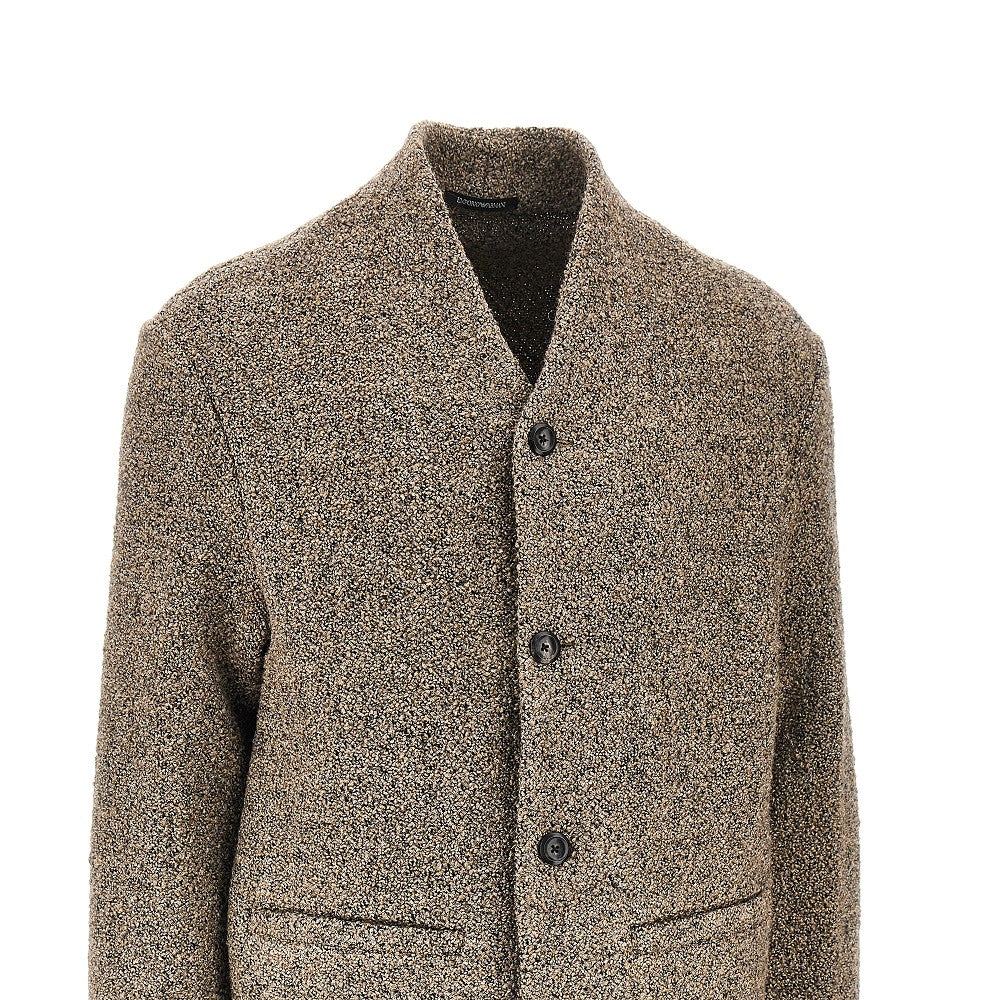 EMPORIO ARMANI Bouclé wool-blend jacket