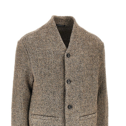 EMPORIO ARMANI Bouclé wool-blend jacket