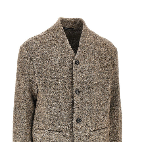 EMPORIO ARMANI Bouclé wool-blend jacket