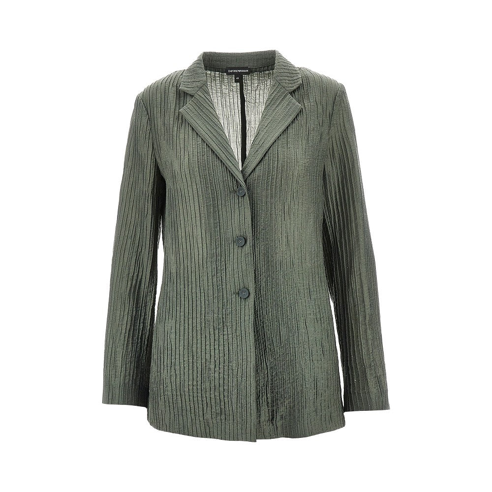 EMPORIO ARMANI Textured taffetà single-breasted jacket