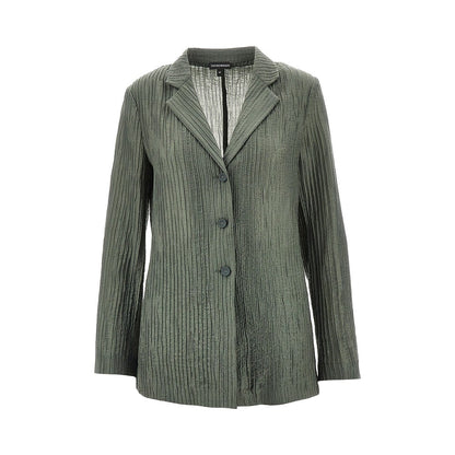 EMPORIO ARMANI Textured taffetà single-breasted jacket
