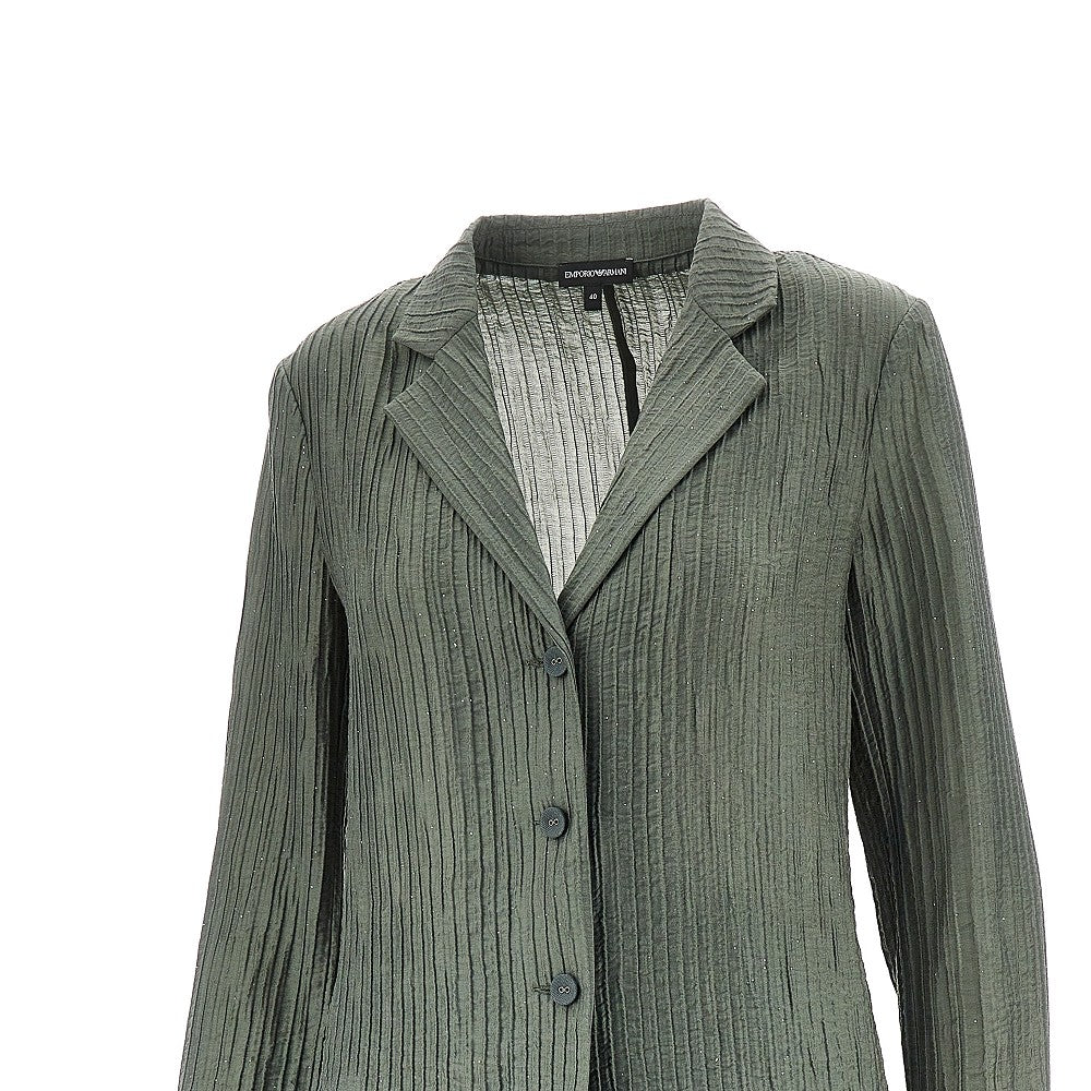 EMPORIO ARMANI Textured taffetà single-breasted jacket