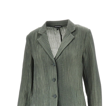 EMPORIO ARMANI Textured taffetà single-breasted jacket