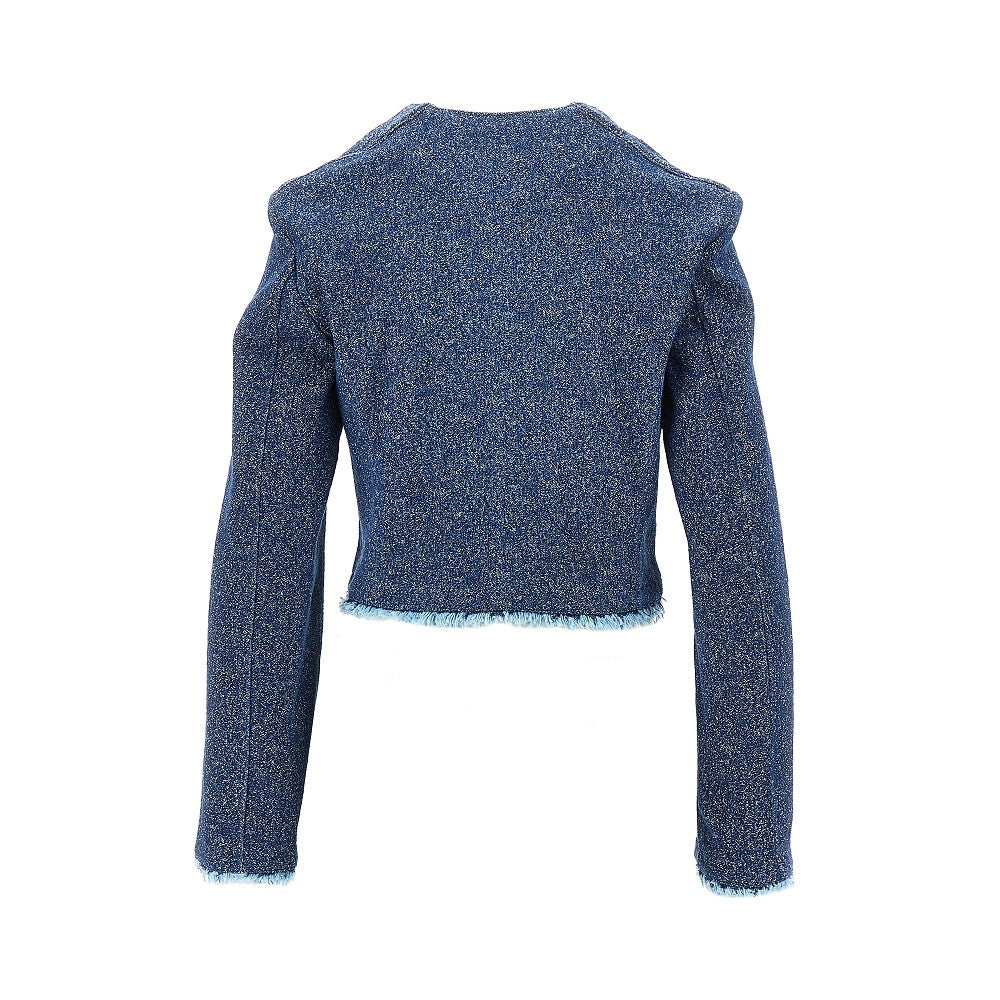 EMPORIO ARMANI Buttoned denim cropped jacket