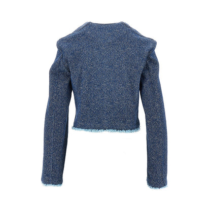 EMPORIO ARMANI Buttoned denim cropped jacket
