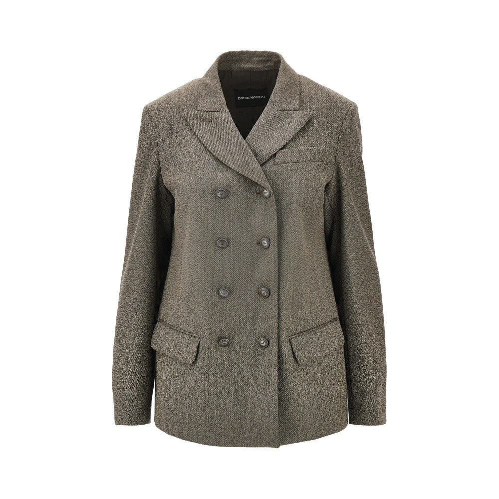 Emporio Armani Virgin wool double-breasted jacket