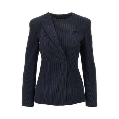 EMPORIO ARMANI Single-breasted canneté wool jacket