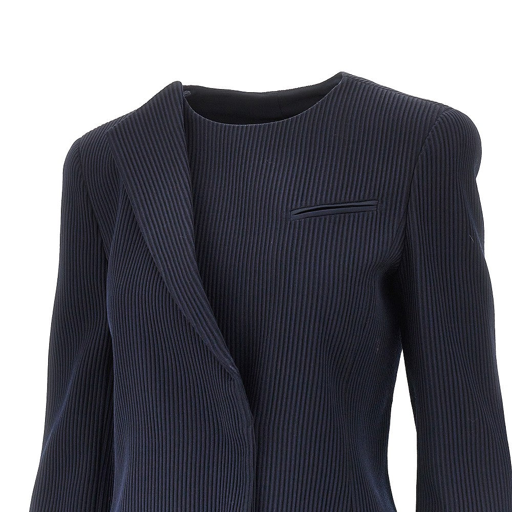 EMPORIO ARMANI Single-breasted canneté wool jacket