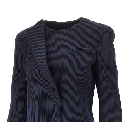 EMPORIO ARMANI Single-breasted canneté wool jacket