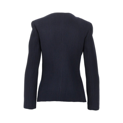 EMPORIO ARMANI Single-breasted canneté wool jacket