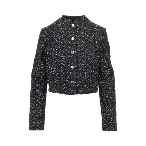 EMPORIO ARMANI Sequinned denim short jacket
