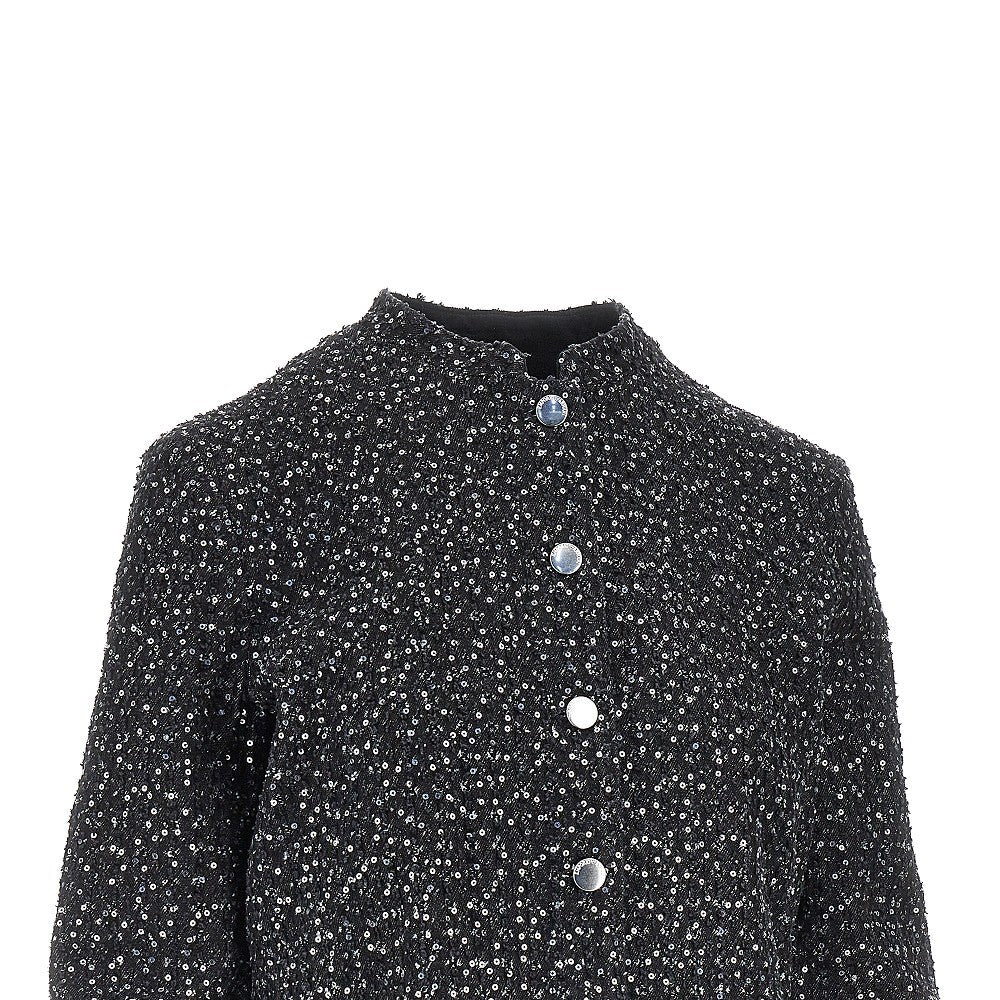 EMPORIO ARMANI Sequinned denim short jacket