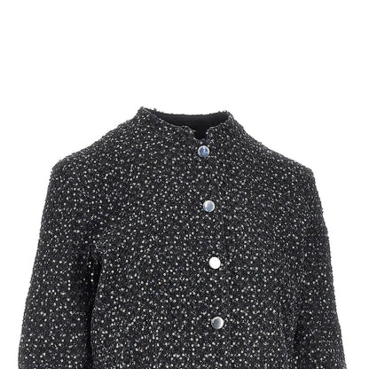 EMPORIO ARMANI Sequinned denim short jacket