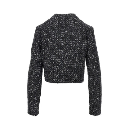 EMPORIO ARMANI Sequinned denim short jacket