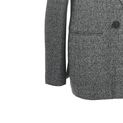 EMPORIO ARMANI Mouliné fabric double-breasted jacket