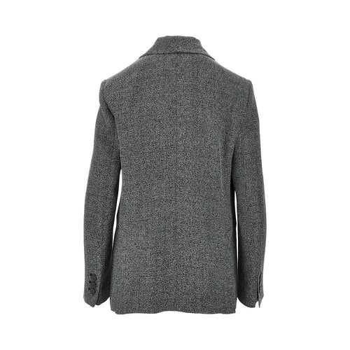 EMPORIO ARMANI Mouliné fabric double-breasted jacket