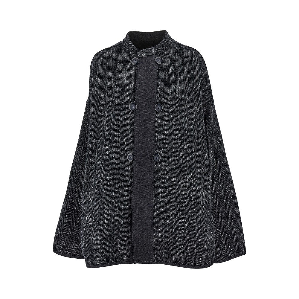 EMPORIO ARMANI Wool-blend reversible oversized jacket