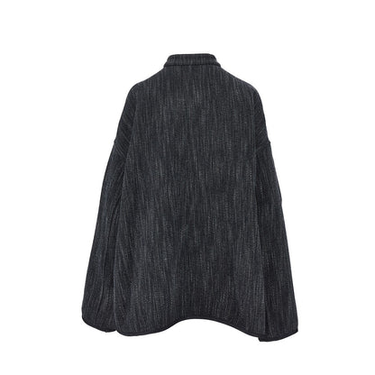 EMPORIO ARMANI Wool-blend reversible oversized jacket