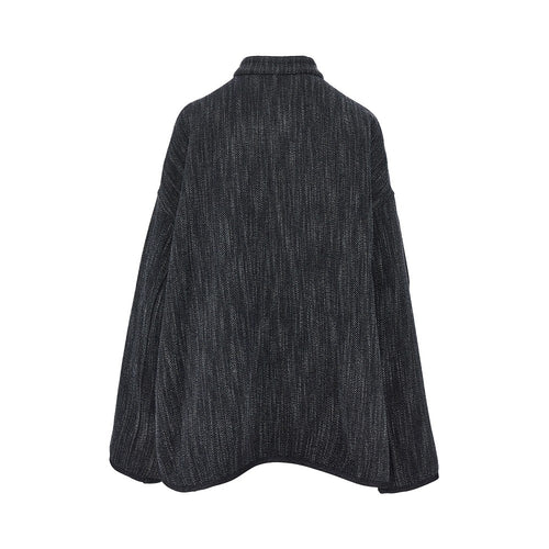 EMPORIO ARMANI Wool-blend reversible oversized jacket
