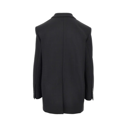EMPORIO ARMANI Wool-blend oversized double-breasted jacket