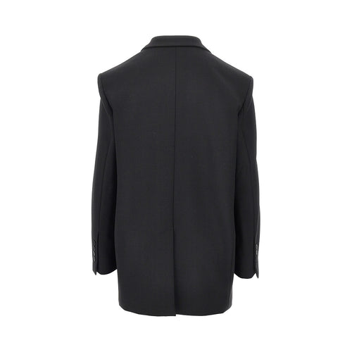 EMPORIO ARMANI Wool-blend oversized double-breasted jacket