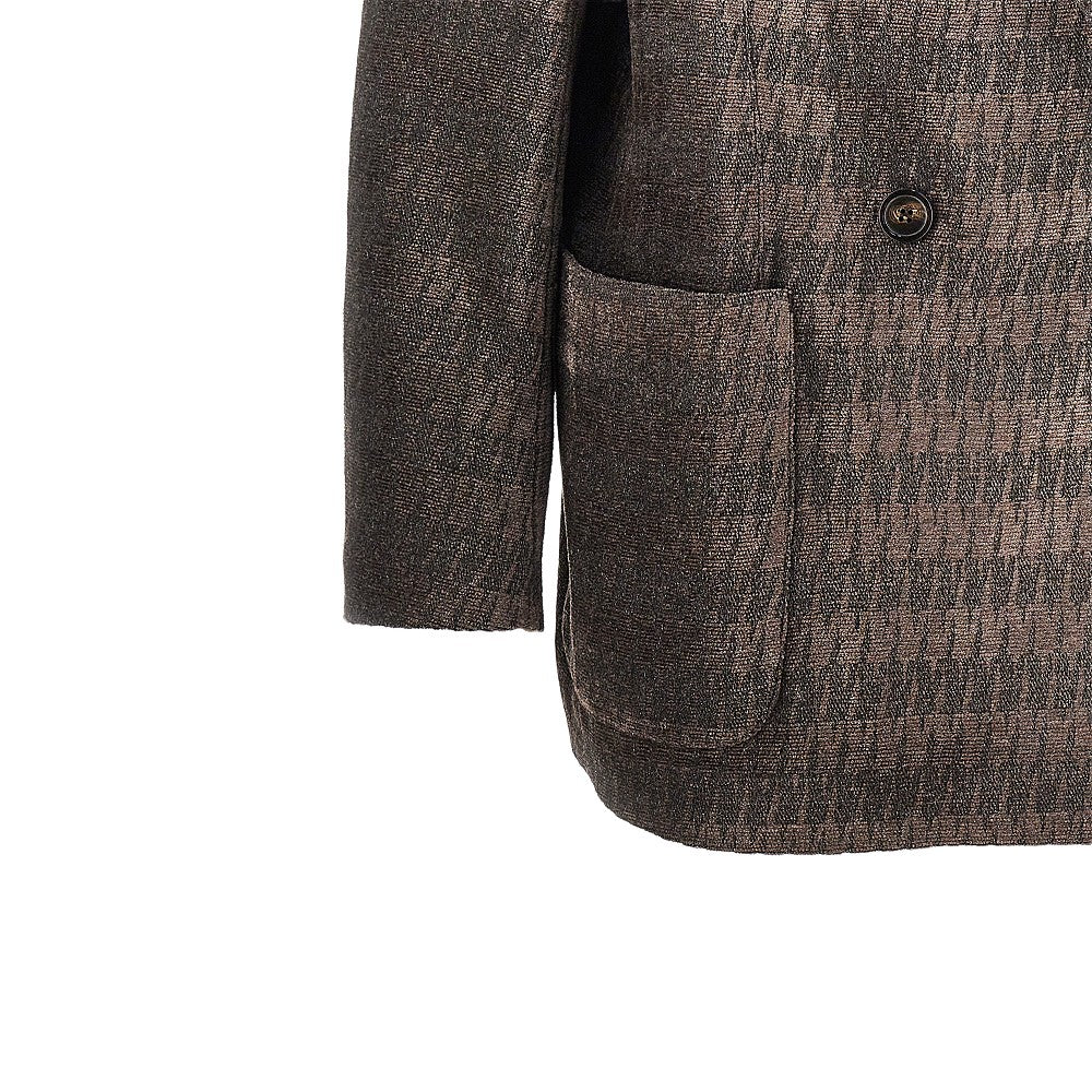 Emporio Armani Jacquard chenille double-breasted jacket