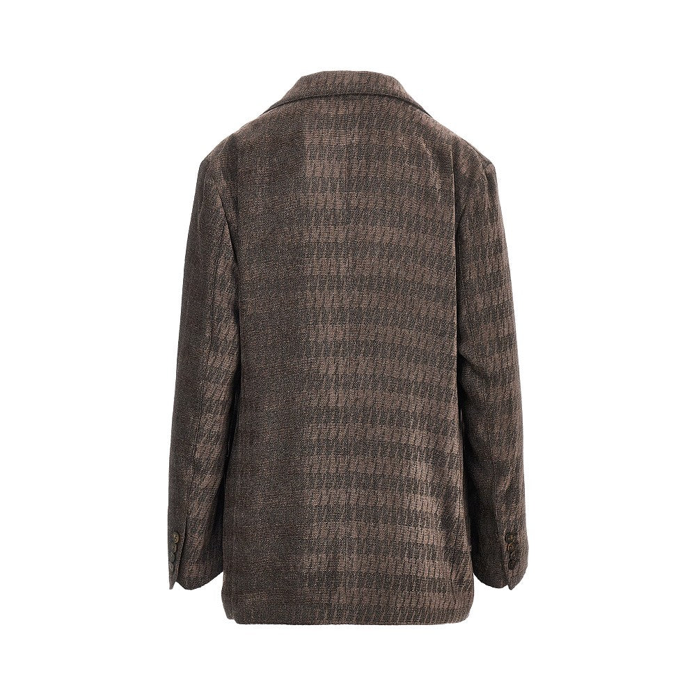 Emporio Armani Jacquard chenille double-breasted jacket