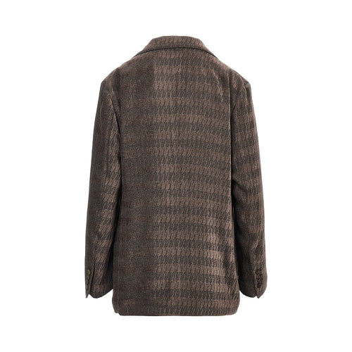 Emporio Armani Jacquard chenille double-breasted jacket