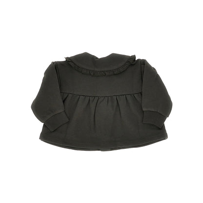 MARNI French terry jacket with ruffled collar
