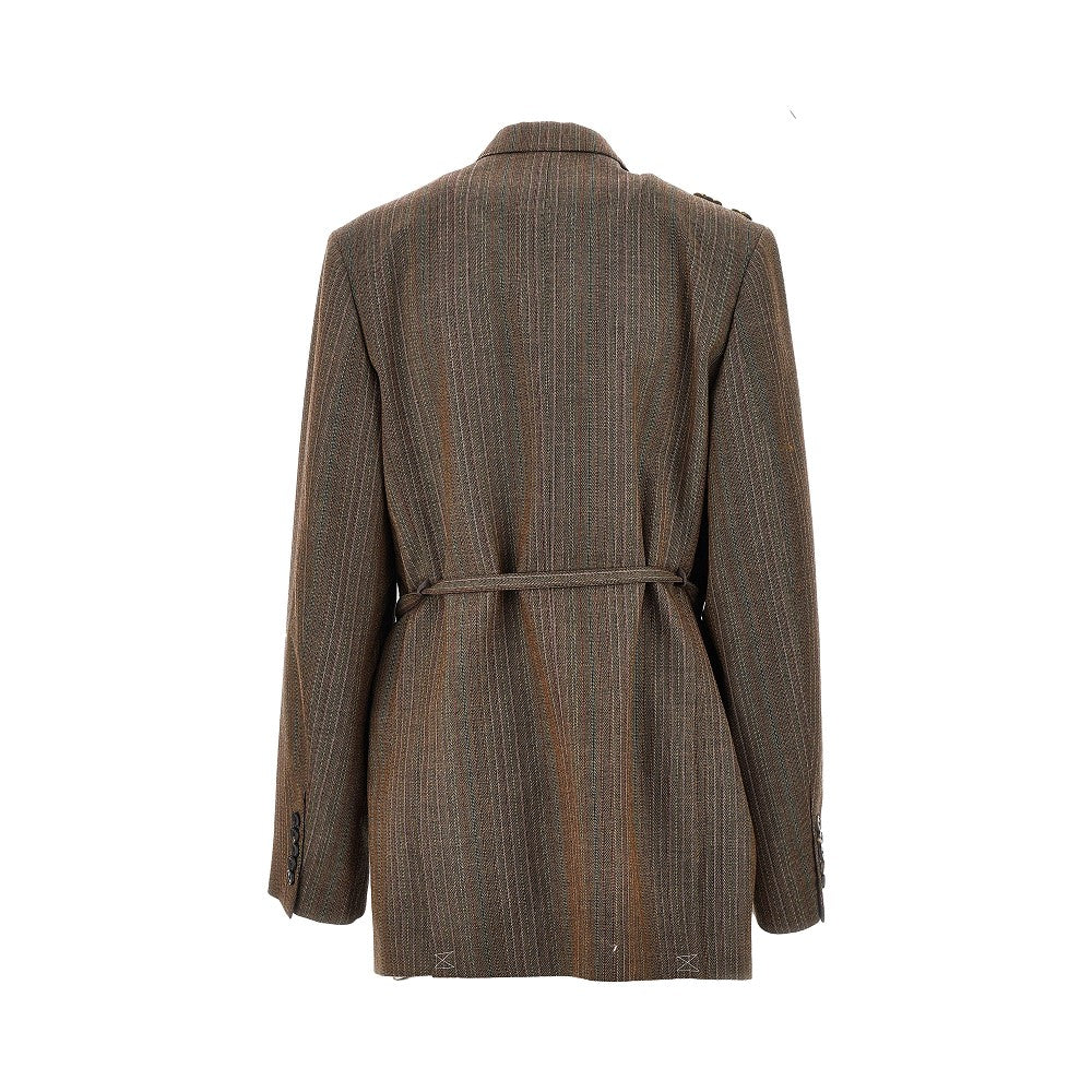 Dries Van Noten Embroidered oversized double-breasted jacket