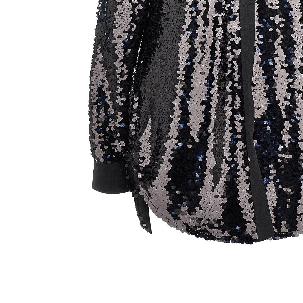 Alberta Ferretti Sequinned oversized shirt