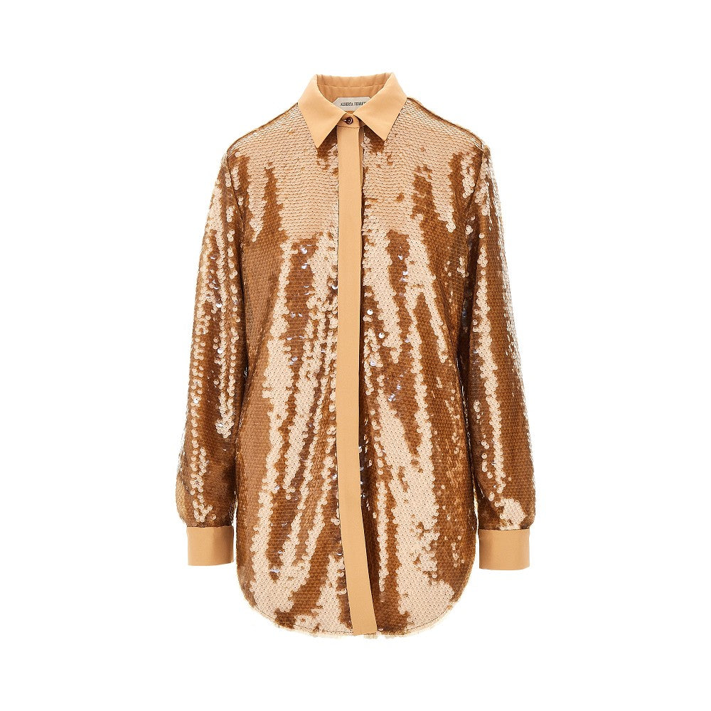 Alberta Ferretti Sequinned oversized shirt