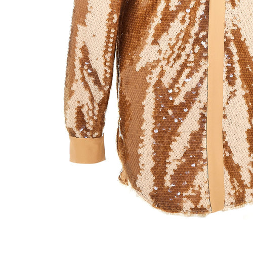 Alberta Ferretti Sequinned oversized shirt