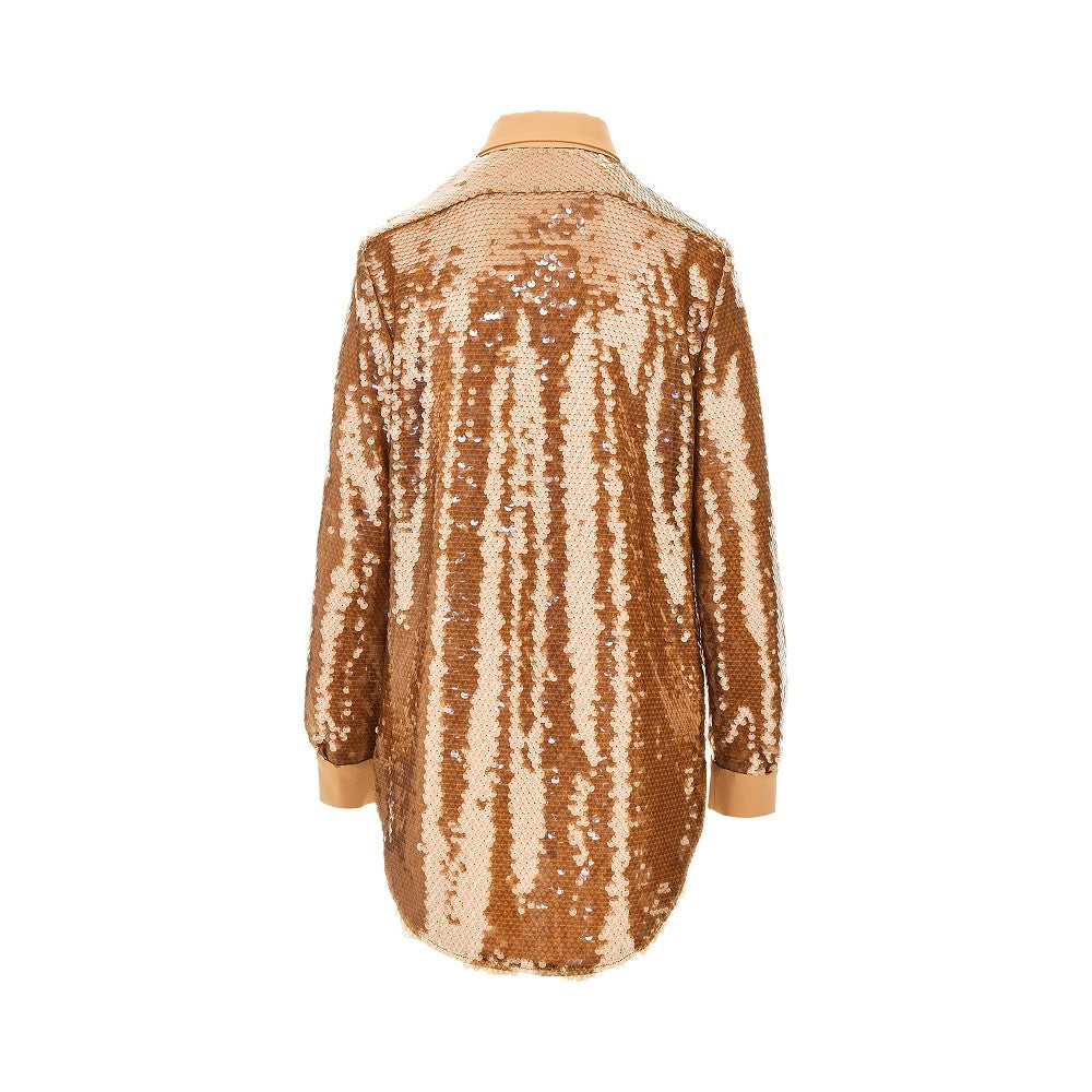 Alberta Ferretti Sequinned oversized shirt