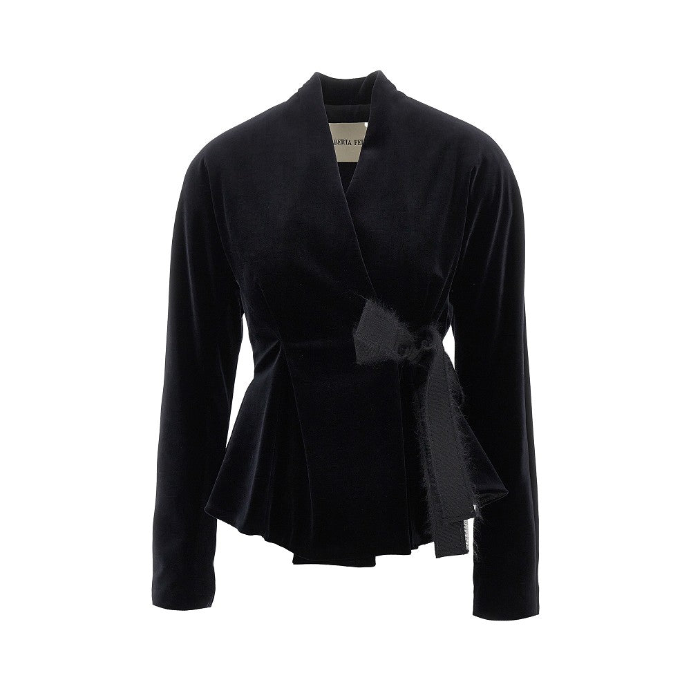 Alberta Ferretti Velvet jacket with bow
