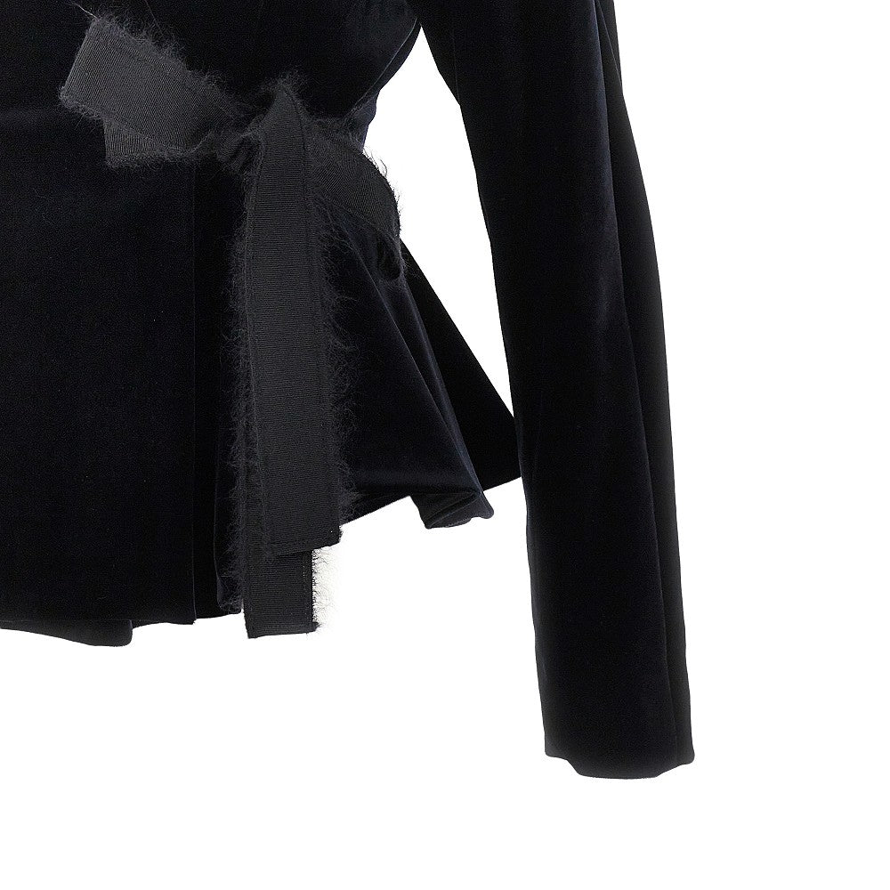 Alberta Ferretti Velvet jacket with bow